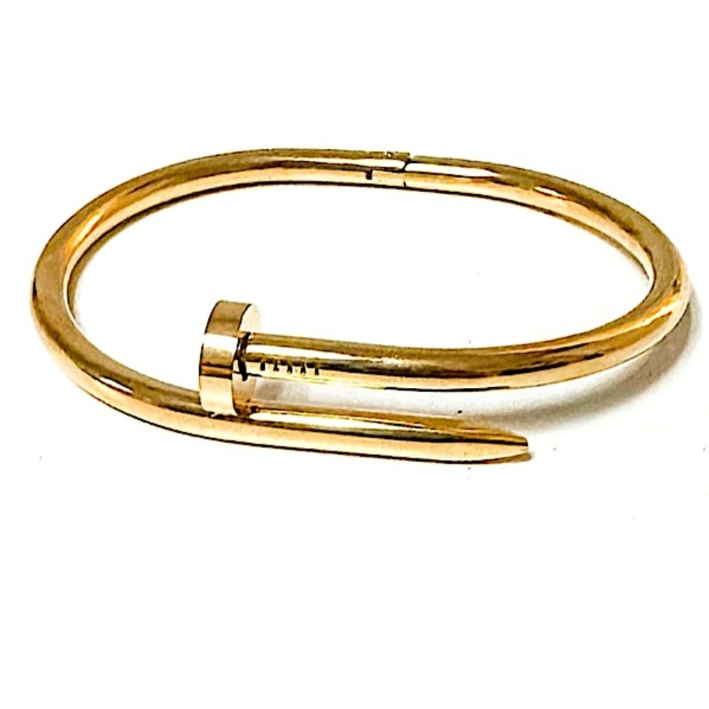 Gold Nail Bangle Bracelet - Picture 11 of 11